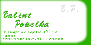 balint popelka business card